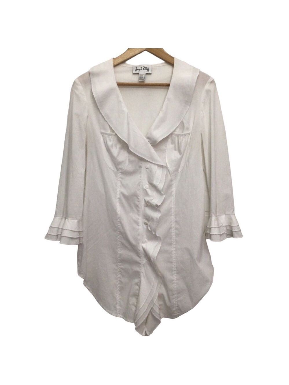 JOSEPH Ribkoff white blouse size 12